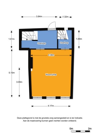 Floorplan - Voorstraat 22, 3441 CL Woerden